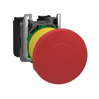 Schneider Electric XB5AT845 Emergency Stop Switching Off, Harmony Xb5, Plastic, Red Mushroom 40Mm, 22Mm Trigger Latching Push-Pull, 1No+1Nc