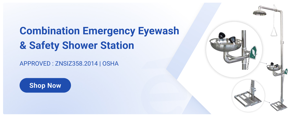 Combination Emergency Eyewash & Safety Shower Station